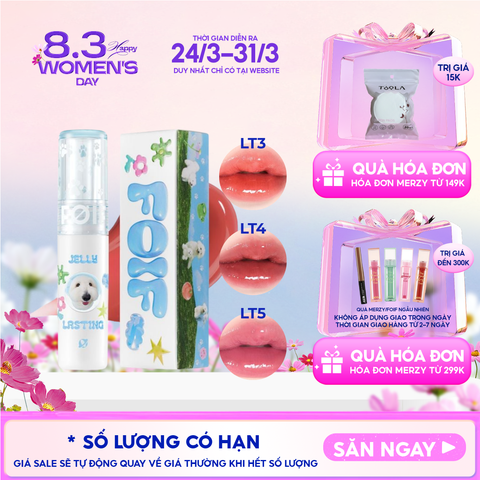 [Teddy Collection] Son Tint Bóng FOIF Thuần Chay, Ẩm Mịn, Căng Bóng Jelly Lasting Tint 3g