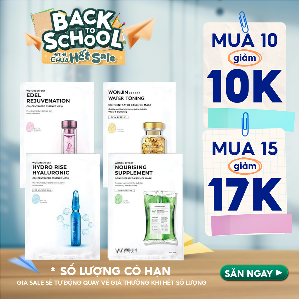 Mặt Nạ Cấp Ẩm, Hỗ Trợ Dưỡng Sáng Wonjin Effect Concentrated Essence Mask