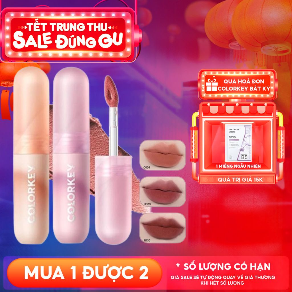 Son Kem Bùn Colorkey Mềm Mịn Như Nhung Mousse Lip Mud Matte 2g