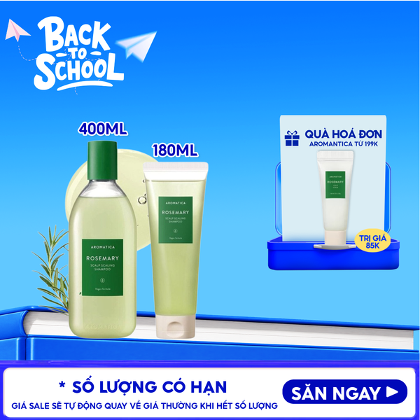  Dầu Gội Aromatica Hương Thảo Hỗ Trợ Ngăn Rụng Tóc Rosemary Scalp Scaling Shampoo 