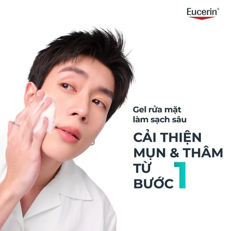 Gel Rửa Mặt Cho Da Dầu Mụn Eucerin Dermopure Clinical Correcting Gel To Foam