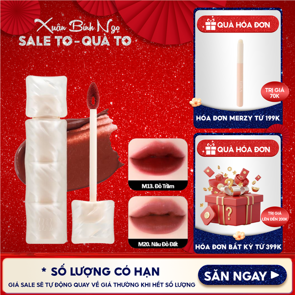  [NEW] Son Phao Kem Lì Mềm Mịn Như Bơ, Lâu Trôi Merzy Puffer Mellow Tint 3.7g 