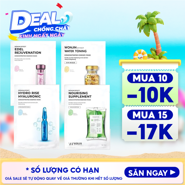  Mặt Nạ Cấp Ẩm, Hỗ Trợ Dưỡng Sáng Wonjin Effect Concentrated Essence Mask 