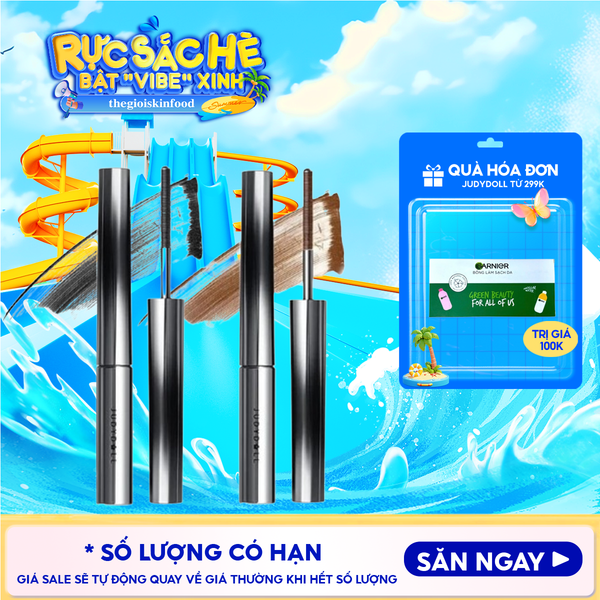 Mascara Judydoll Đầu Lược Sắt Giúp Mi Siêu Tơi, Cong Dài Feather Lash Iron Mascara 01 Black 3g 