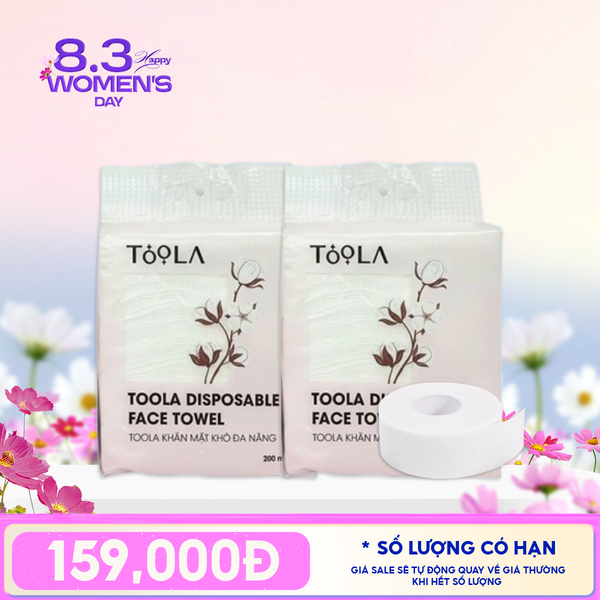  Combo Khăn Mặt Khô Đa Năng Cao Cấp, Mềm Mịn TOOLA Disposable Face Towel 