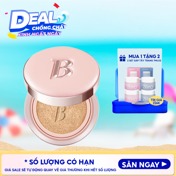  Phấn Nước Banila Co Mỏng Mịn Căng Bóng Essence Skin Pink Cushion SPF50+ PA+++ 12g 
