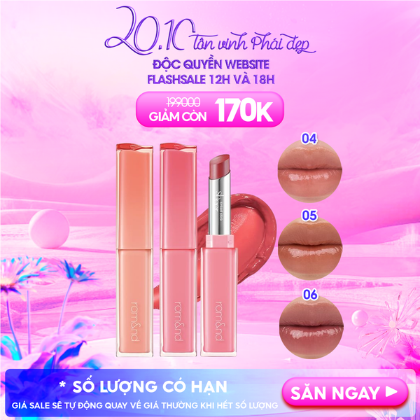  Son Thỏi Bóng Căng Mọng, Mềm Môi Romand Sheer Tinted Stick 2g 