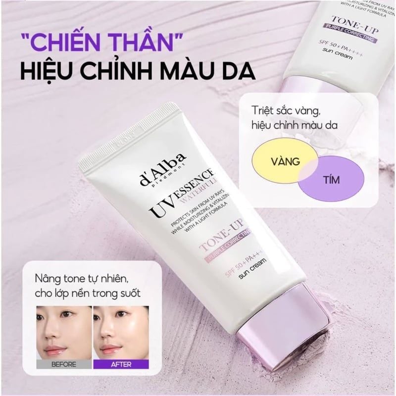 Kem Chống Nắng Nâng Tông D'Alba Waterfull Tone-Up Sun Cream 50ml