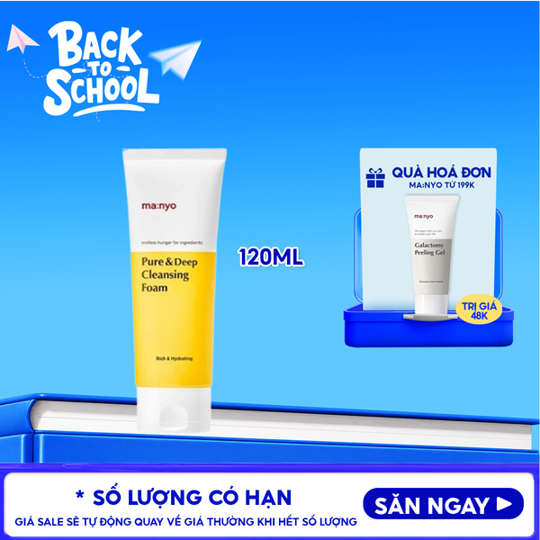  Sữa Rửa Mặt Ma:nyo Pure&Deep Cleansing Foam 120ml 