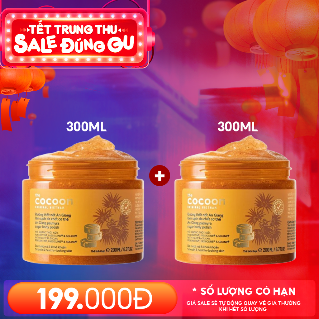 Tẩy Da Chết Body Cocoon Làm Đều Màu Da Và Dưỡng Mịn Da Chiết Xuất Cà Phê Dak Lak, Đường Thốt Nốt An Giang Body Polish