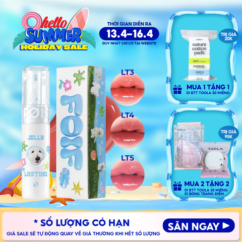 [Teddy Collection] Son Tint Bóng FOIF Thuần Chay, Ẩm Mịn, Căng Bóng Jelly Lasting Tint 3g