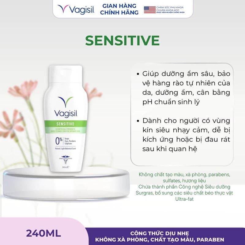 Dung Dịch Vệ Sinh Phụ Nữ Dạng Gel Vagisil Daily Intimate Wash 240ml