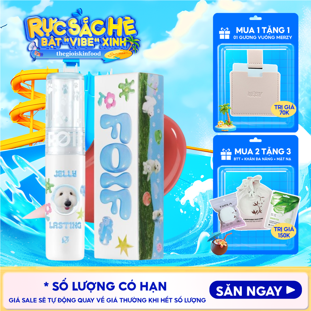 [Teddy Collection] Son Tint Bóng FOIF Thuần Chay, Ẩm Mịn, Căng Bóng Jelly Lasting Tint 3g
