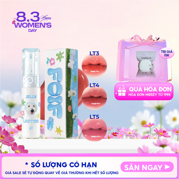 [Teddy Collection] Son Tint Bóng FOIF Thuần Chay, Ẩm Mịn, Căng Bóng Jelly Lasting Tint 3g 