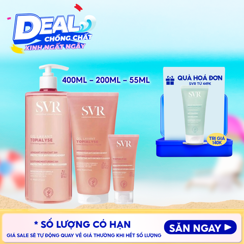 Sữa Rửa Mặt SVR Dạng Gel Không Chứa Xà Phòng Dành Cho Da Khô Topialyse Gel Lavant