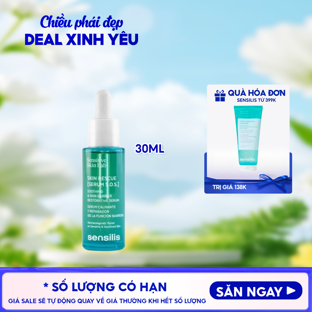 Serum Sensilis Làm Dịu Da, Hỗ Trợ Phục Hồi Da Skin Rescue [Serum S.O.S.] 30ml