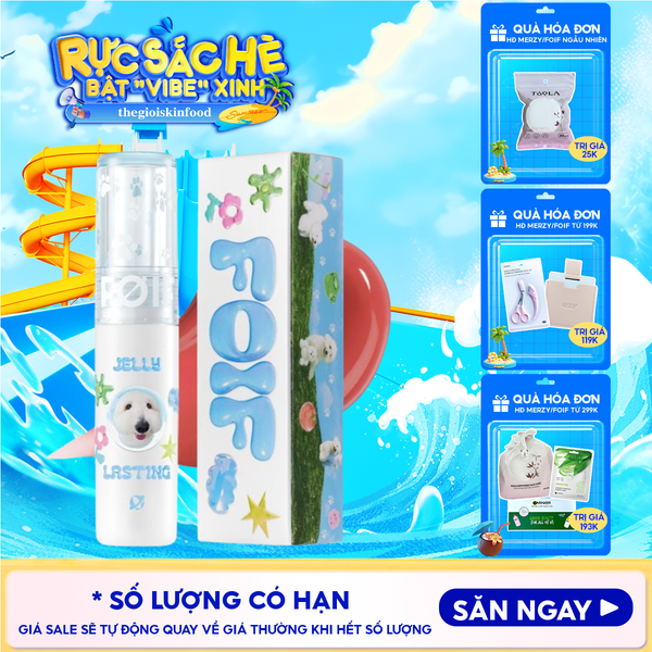  [Teddy Collection] Son Tint Bóng FOIF Thuần Chay, Ẩm Mịn, Căng Bóng Jelly Lasting Tint 3g 