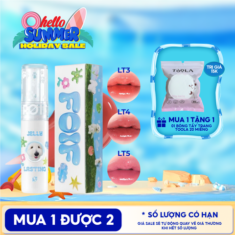 [Teddy Collection] Son Tint Bóng FOIF Thuần Chay, Ẩm Mịn, Căng Bóng Jelly Lasting Tint 3g
