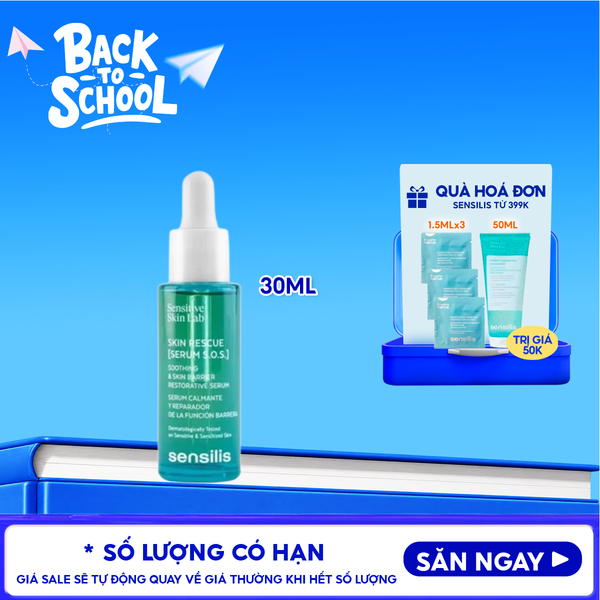  Serum Sensilis Làm Dịu Da, Hỗ Trợ Phục Hồi Da Skin Rescue [Serum S.O.S.] 30ml 
