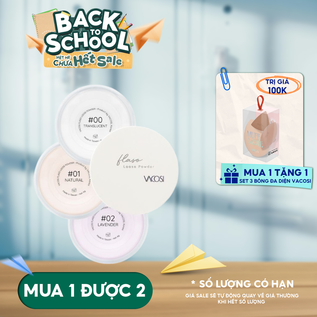 Phấn Phủ Vacosi Dạng Bột Siêu Mịn Flaso Loose Powder 6g
