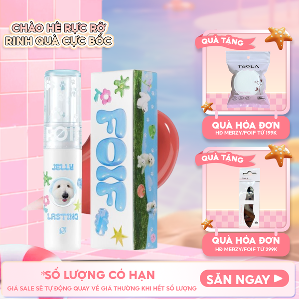  [Teddy Collection] Son Tint Bóng FOIF Thuần Chay, Ẩm Mịn, Căng Bóng Jelly Lasting Tint 3g 
