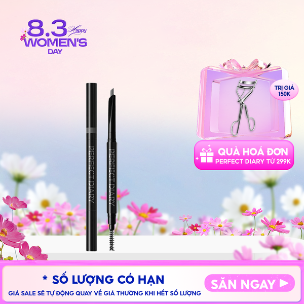  Chì Kẻ Mày Perfect Diary Hai Đầu, Chống Thấm Nước Dual- Ended Hexagonal Chiseled Eyebrow Pencil 0.28g 