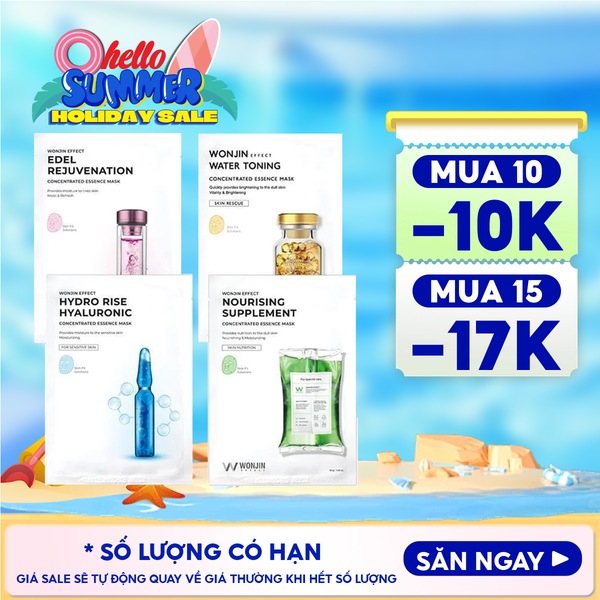  Mặt Nạ Cấp Ẩm, Hỗ Trợ Dưỡng Sáng Wonjin Effect Concentrated Essence Mask 