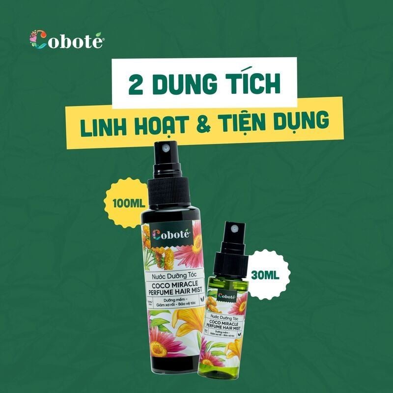 Nước Dưỡng Tóc Hỗ Trợ Giảm Gãy Rụng, Phục Hồi Hư Tổn COBOTÉ Coco Miracle Perfume Hair Mist