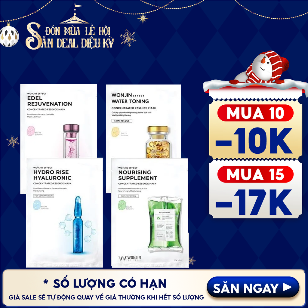 Mặt Nạ Cấp Ẩm, Hỗ Trợ Dưỡng Sáng Wonjin Effect Concentrated Essence Mask