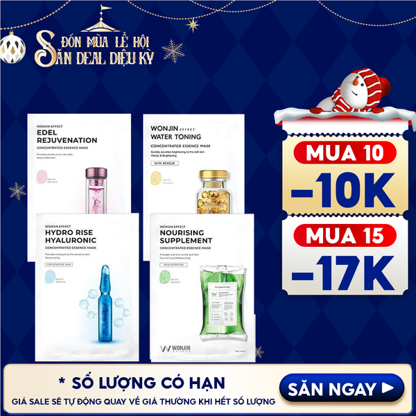  Mặt Nạ Cấp Ẩm, Hỗ Trợ Dưỡng Sáng Wonjin Effect Concentrated Essence Mask 