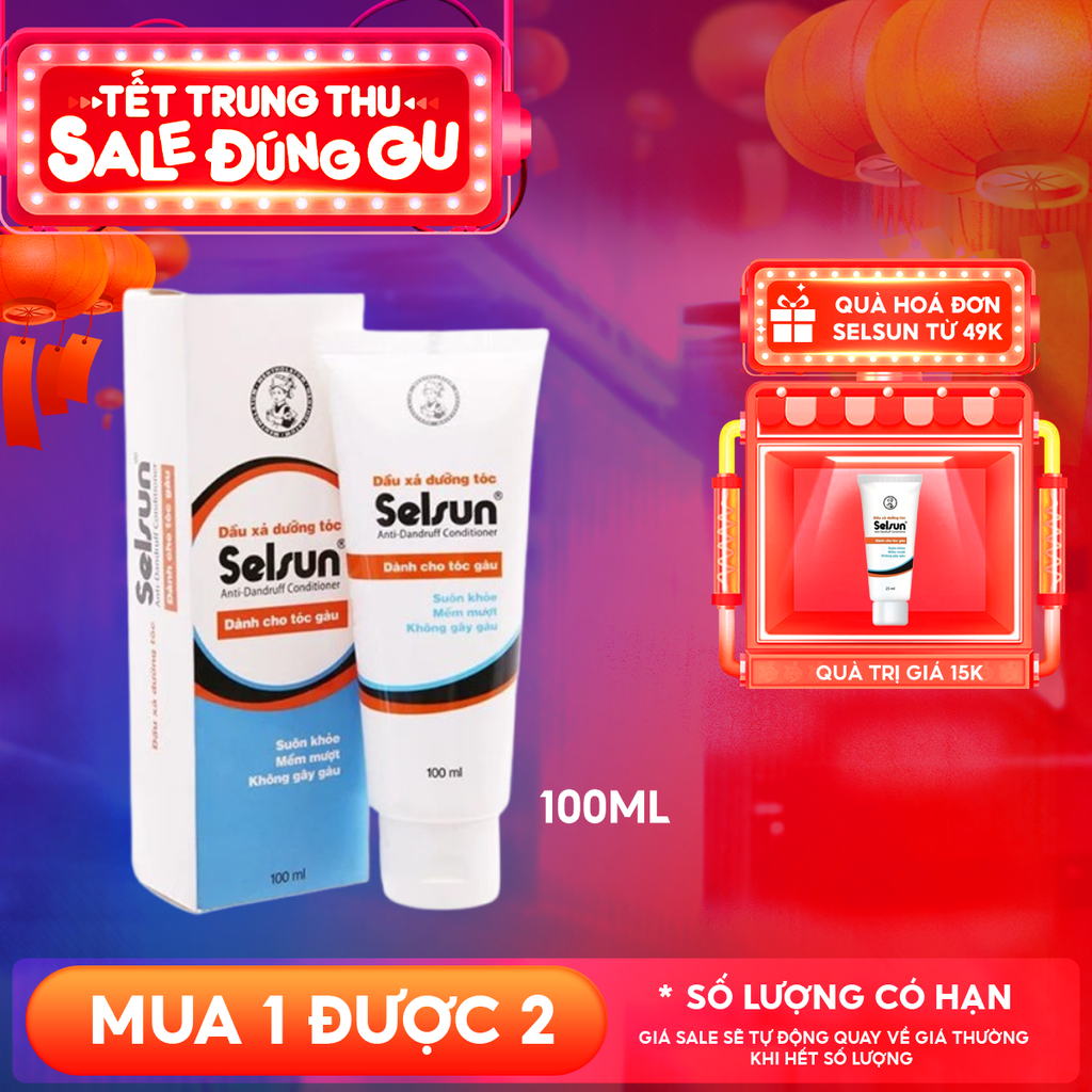 Dầu Xả Selsun Dưỡng Tóc Dành Cho Tóc Gàu Anti-Dandruff Conditioner 100ml