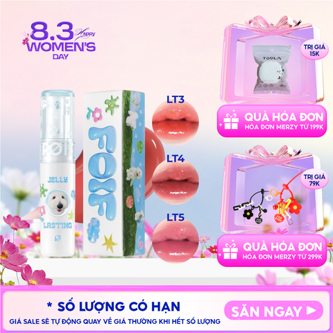 [Teddy Collection] Son Tint Bóng FOIF Thuần Chay, Ẩm Mịn, Căng Bóng Jelly Lasting Tint 3g
