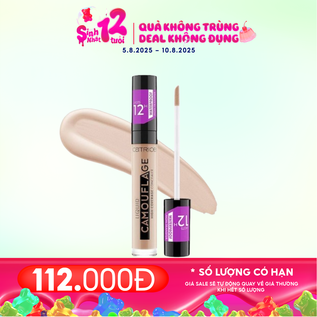 Kem Che Khuyết Điểm Catrice Liquid Camouflage High Coverage Concealer 5ml