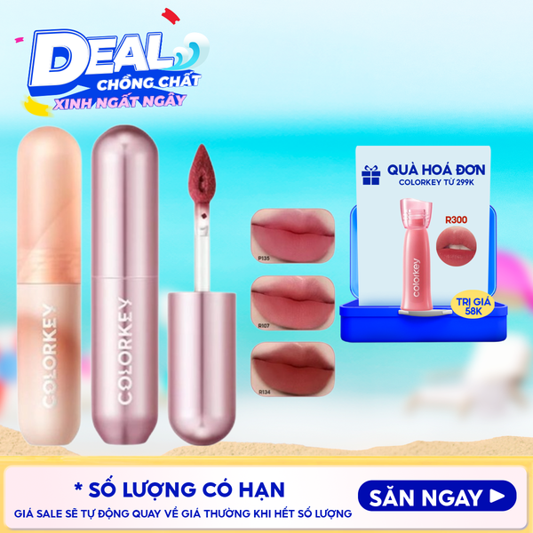  Son Kem Bùn Colorkey Mềm Mịn Như Nhung Mousse Lip Mud Matte 2g 