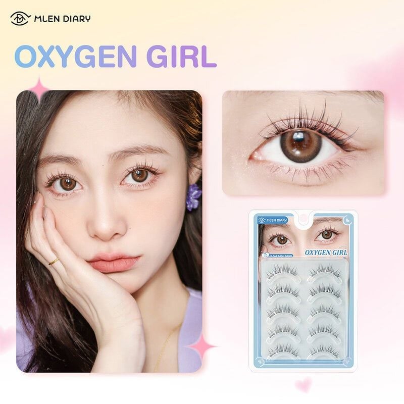 Lông Mi Giả Gân Trong, Tự Nhiên Mlen Diary Cluster Lashes
