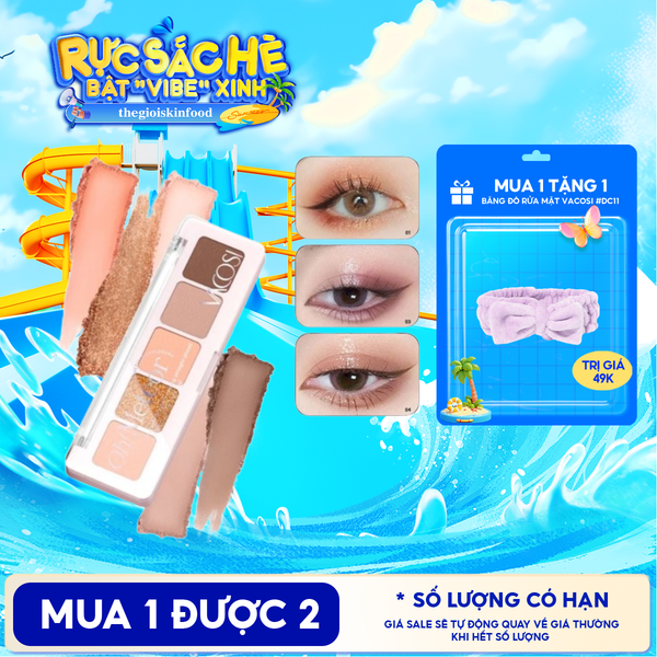  Bảng Phấn Mắt Vacosi 5 Ô Meteor Eyeshadow 5.5g 