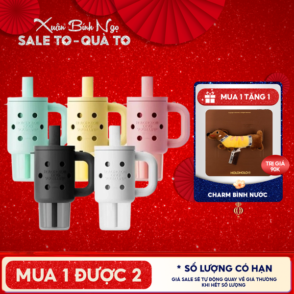  Bình Nước DIY HOLOHOLO 800ml (Không bao gồm phụ kiện trang trí) 