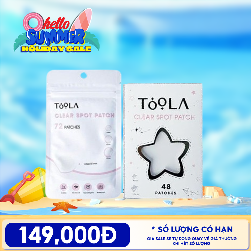 Combo Du Lịch TOOLA: 2 Gói Miếng Dán Mụn TOOLA