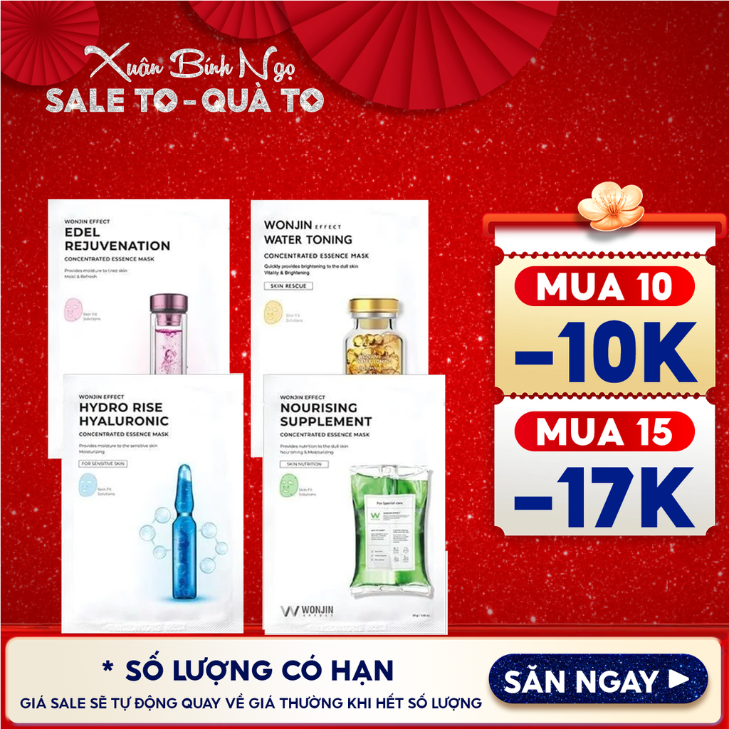 Mặt Nạ Cấp Ẩm, Hỗ Trợ Dưỡng Sáng Wonjin Effect Concentrated Essence Mask