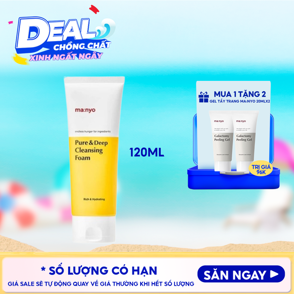  Sữa Rửa Mặt Ma:nyo Pure&Deep Cleansing Foam 120ml 