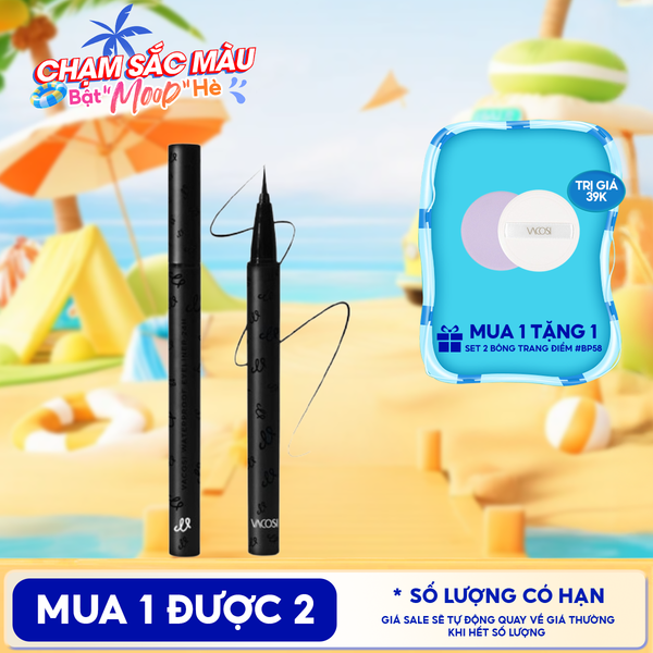  Bút Kẻ Mắt Nước 24h Vacosi Waterproof Eyeliner 24H - VM29 0.6g 