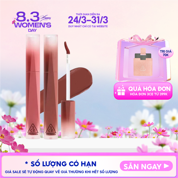  Son Kem Lì 3CE Nhung Lì Velvet Lip Tint Plush 
