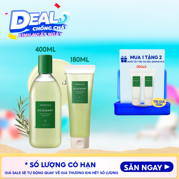  Dầu Gội Aromatica Hương Thảo Hỗ Trợ Ngăn Rụng Tóc Rosemary Scalp Scaling Shampoo 