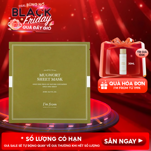  Mặt Nạ I'm From Cấp Ẩm, Làm Dịu Da Mugwort Sheet Mask 23ml 