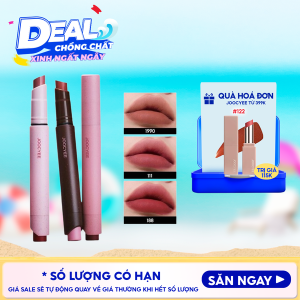  Son Lì Dạng Thỏi Mịn Mượt Lâu Trôi Joocyee Velvet Rouge 3g 