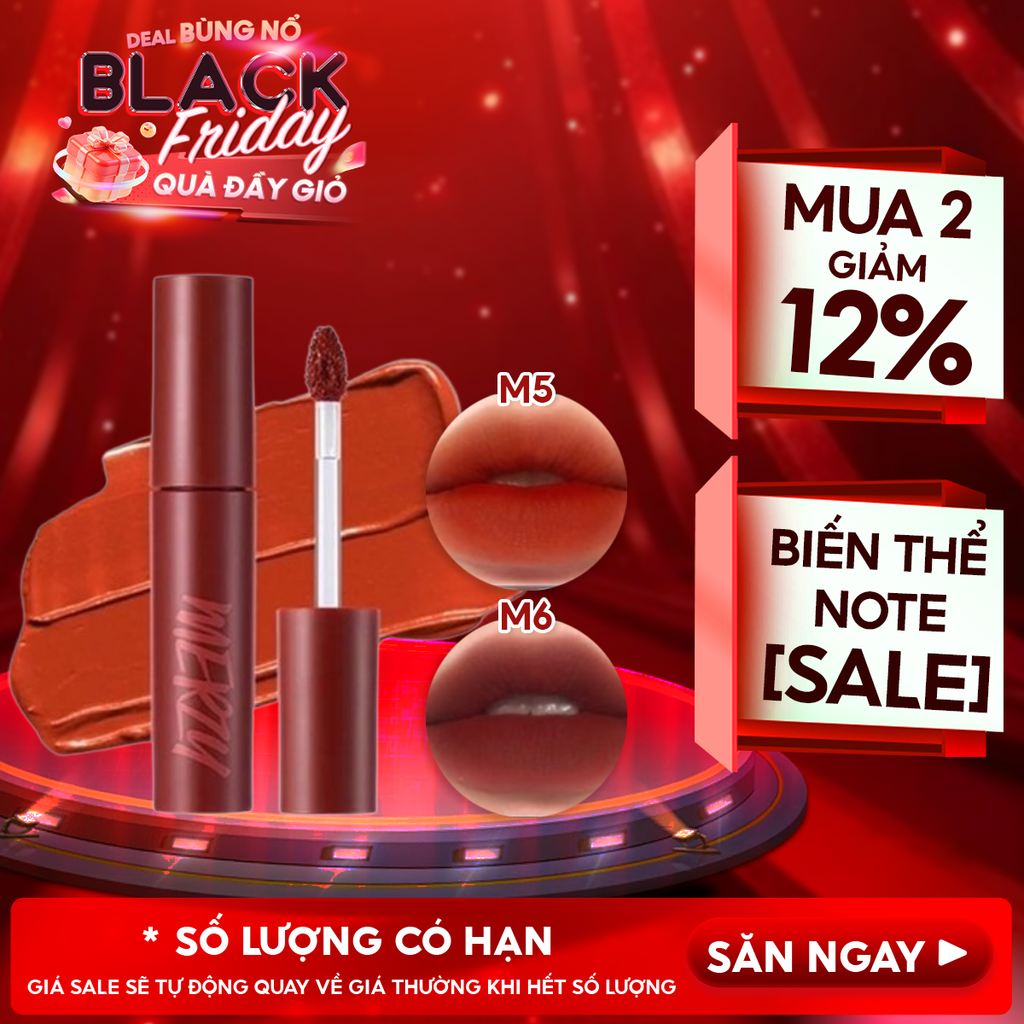 [Màu 1-6] Son Kem Lì Merzy Siêu Mịn Môi Bite The Beat Mellow Tint 4g
