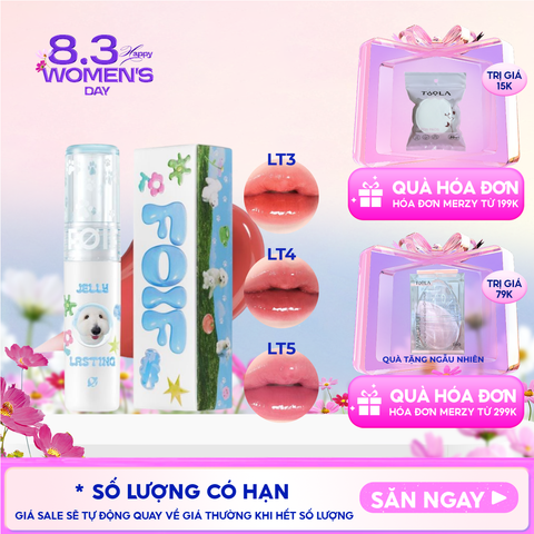 [Teddy Collection] Son Tint Bóng FOIF Thuần Chay, Ẩm Mịn, Căng Bóng Jelly Lasting Tint 3g
