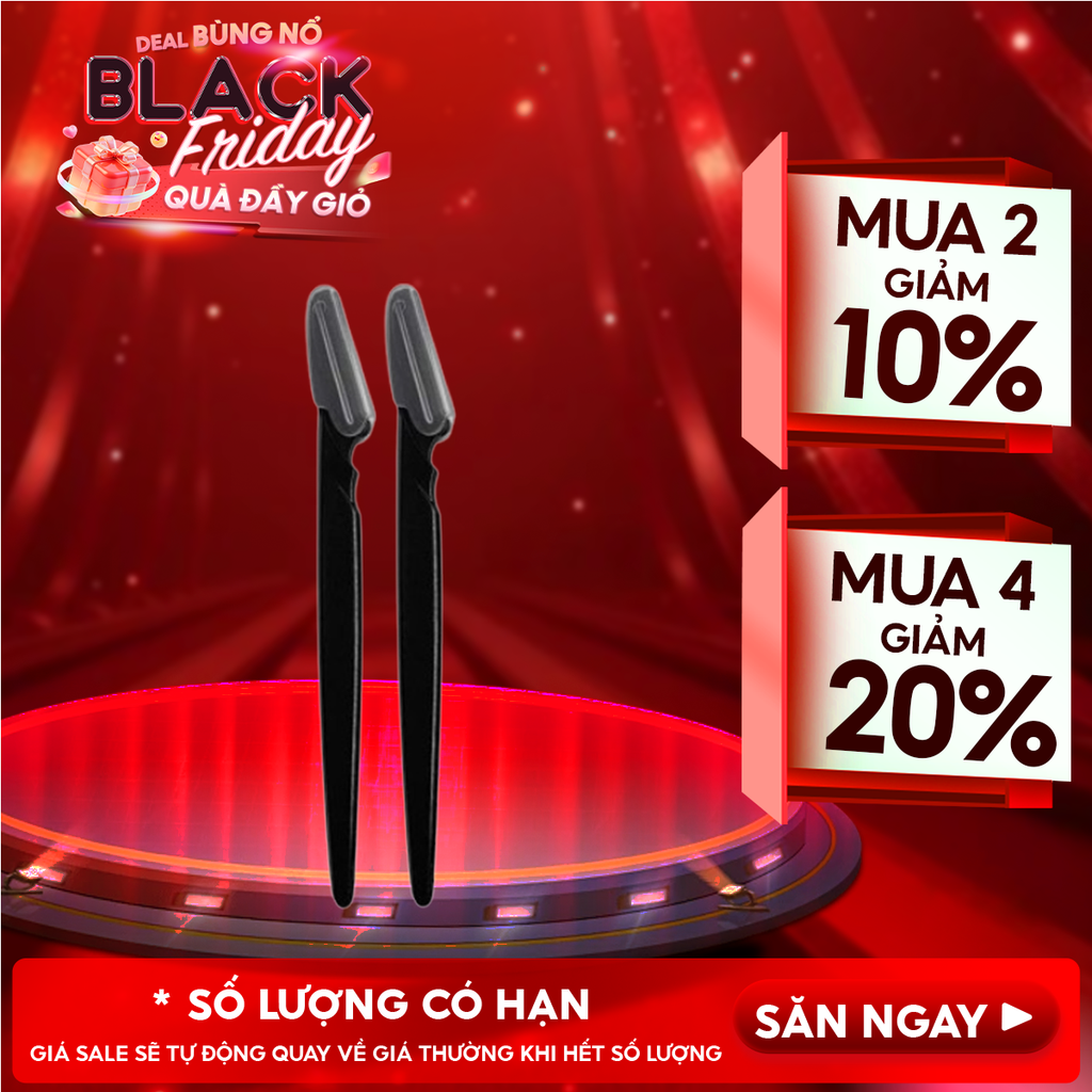 [NHẬP KHẨU] Set 2 Dao Cao Lông Mày TOOLA Bằng Nhựa Eyebrow Trimmer -  TLA008