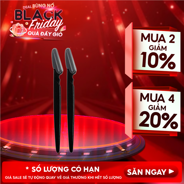  [NHẬP KHẨU] Set 2 Dao Cao Lông Mày TOOLA Bằng Nhựa Eyebrow Trimmer -  TLA008 