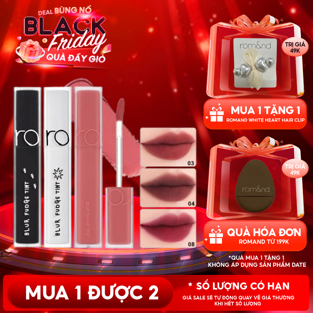 Son Kem Lì Romand Lên Màu Chuẩn, Mịn Môi Blur Fudge Tint 5g